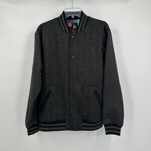 Kane and Unke Mens Jacket Size L Wool Blend Varsity Bomber‎ Streetwear Grunge